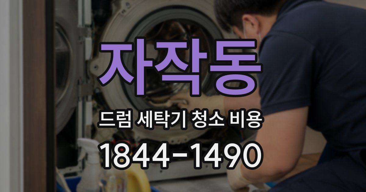 자작동 드럼 세탁기 청소 비용