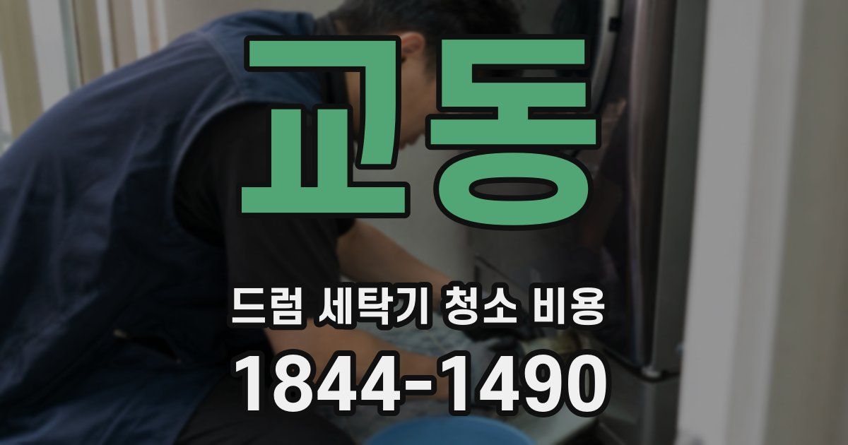 교동 드럼 세탁기 청소 비용