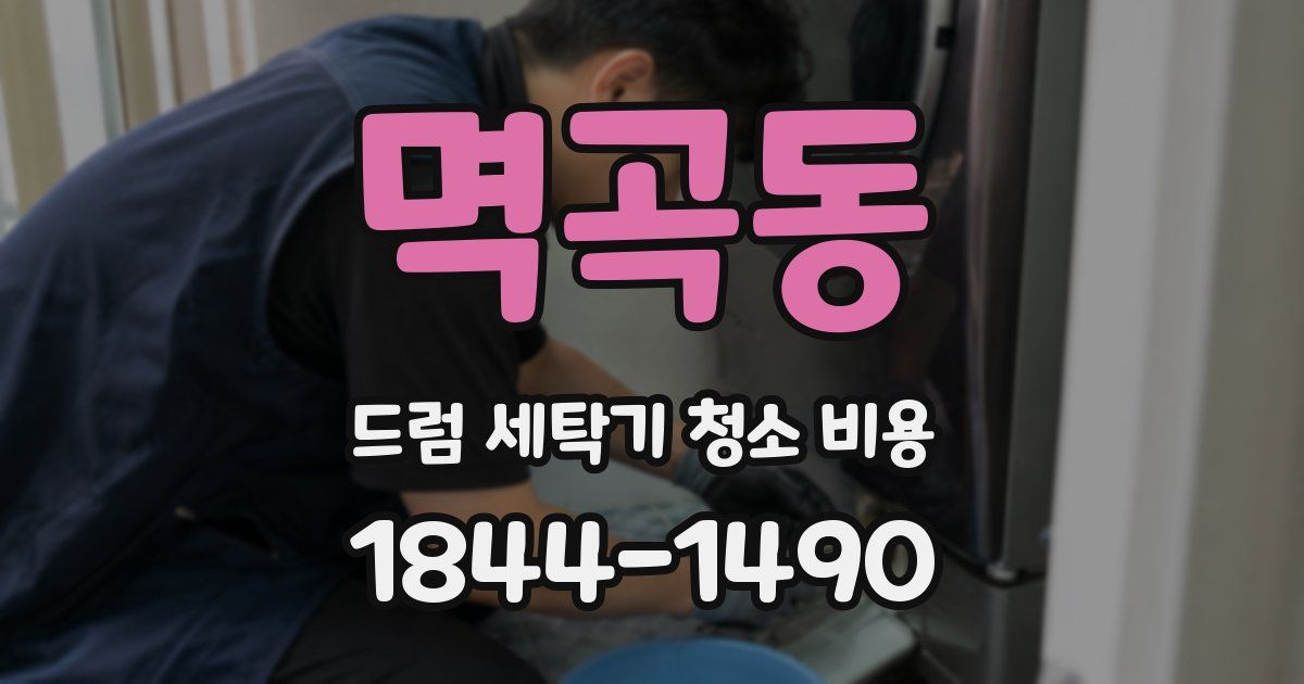 멱곡동 드럼 세탁기 청소 비용