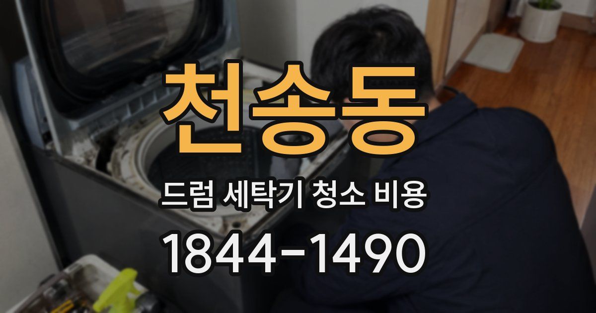 천송동 드럼 세탁기 청소 비용