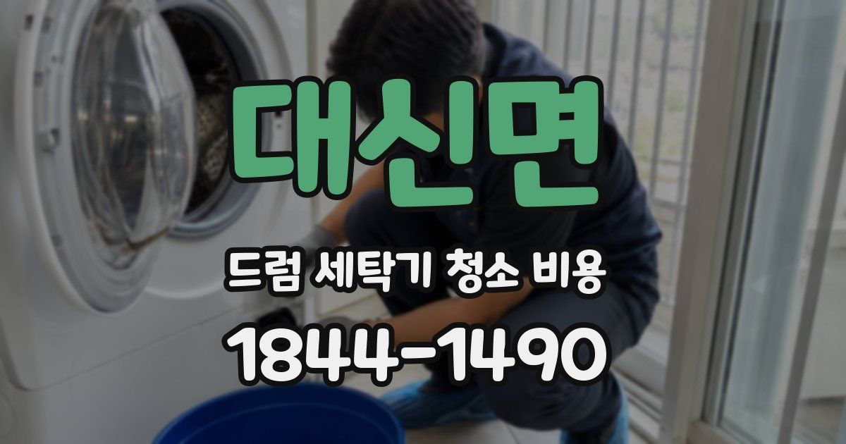 대신면 드럼 세탁기 청소 비용