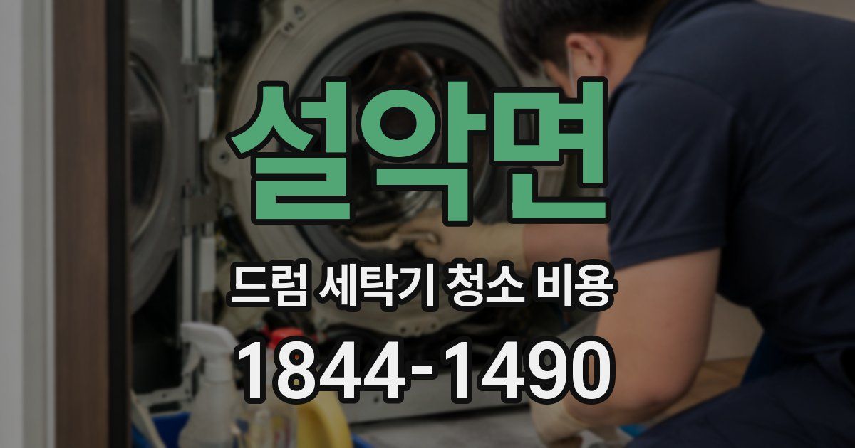 설악면 드럼 세탁기 청소 비용