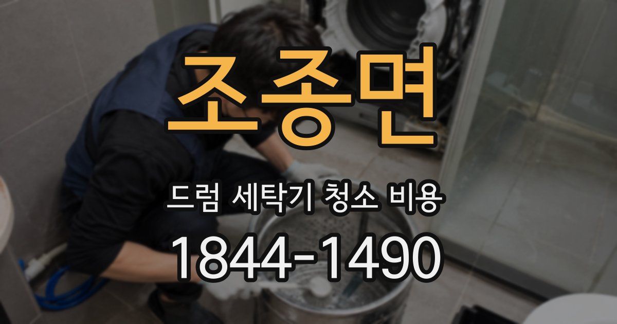 조종면 드럼 세탁기 청소 비용