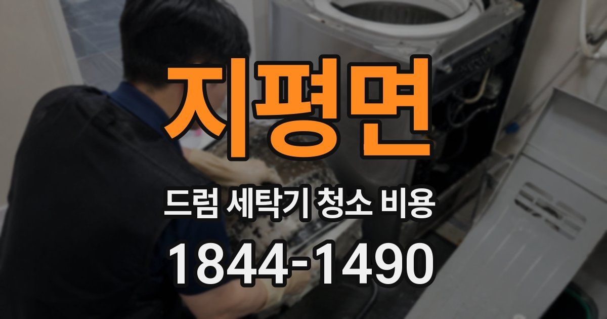 지평면 드럼 세탁기 청소 비용