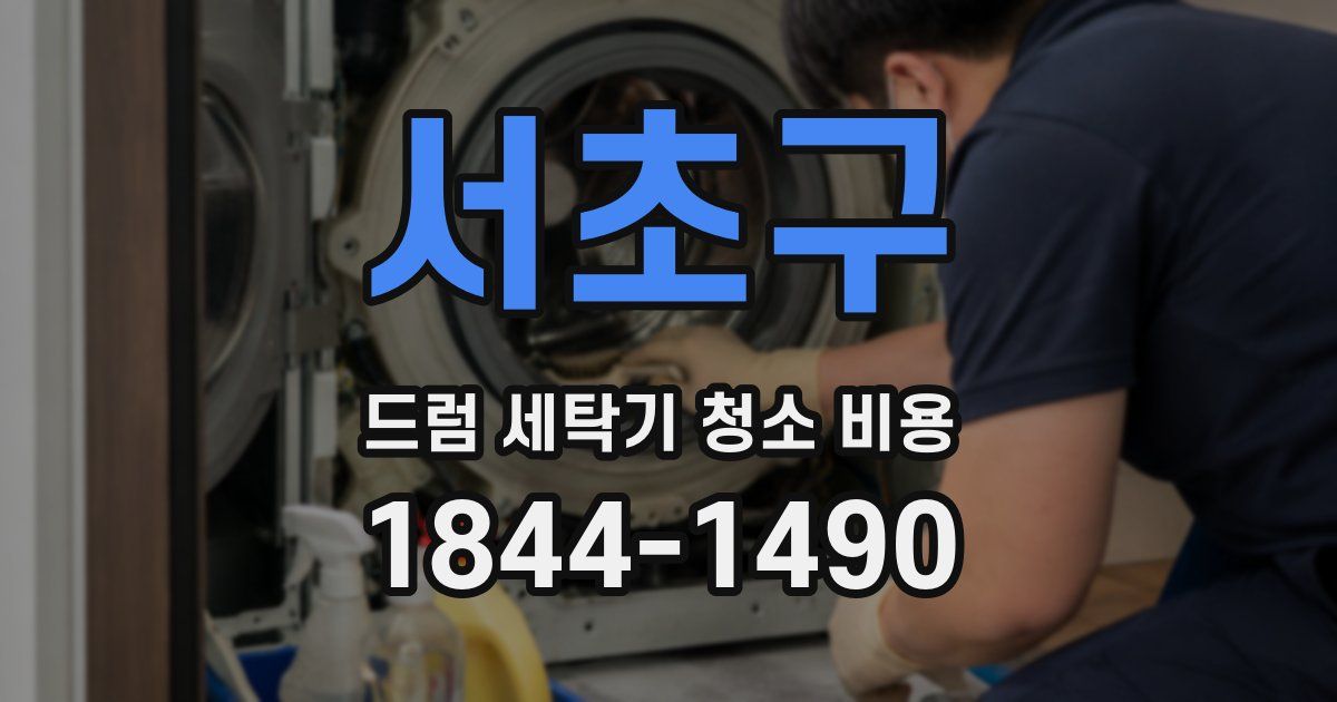 서초구 드럼 세탁기 청소 비용