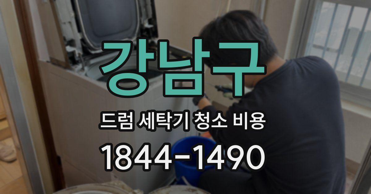 강남구 드럼 세탁기 청소 비용