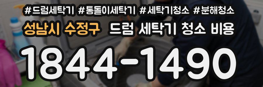 성남시 수정구 드럼 세탁기 청소 비용