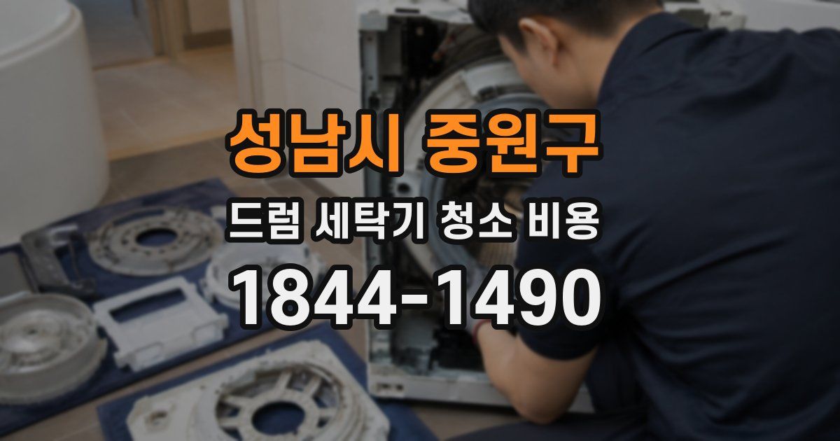 성남시 중원구 드럼 세탁기 청소 비용