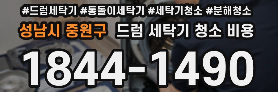 성남시 중원구 드럼 세탁기 청소 비용
