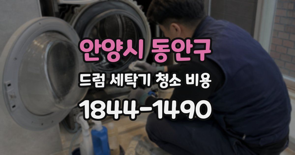 안양시 동안구 드럼 세탁기 청소 비용