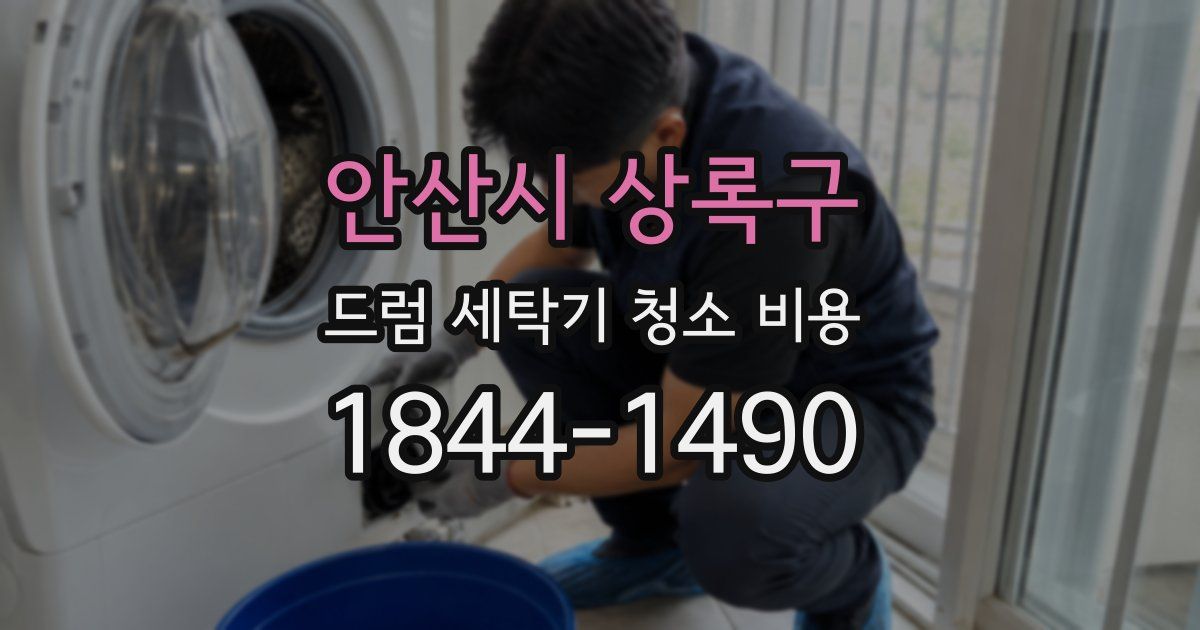 안산시 상록구 드럼 세탁기 청소 비용