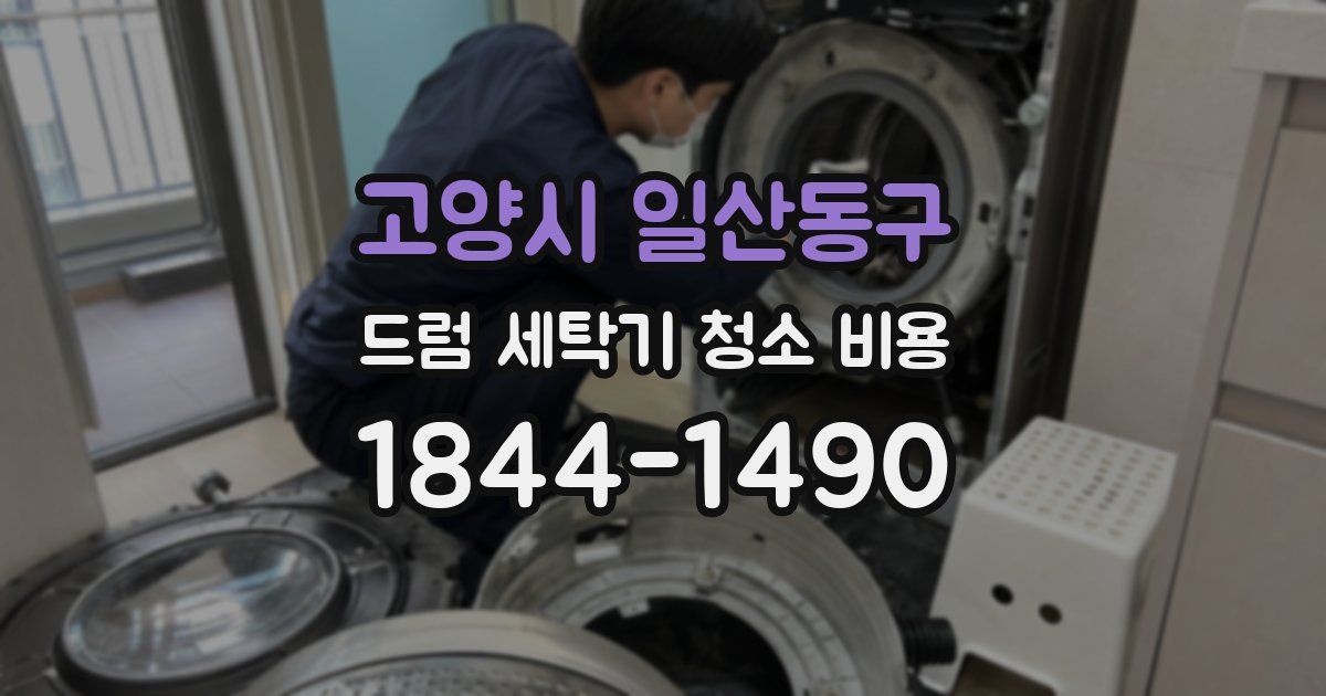 고양시 일산동구 드럼 세탁기 청소 비용