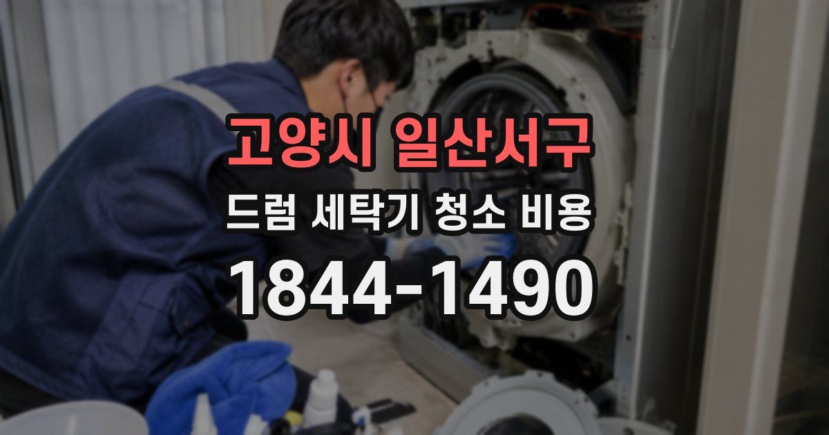 고양시 일산서구 드럼 세탁기 청소 비용