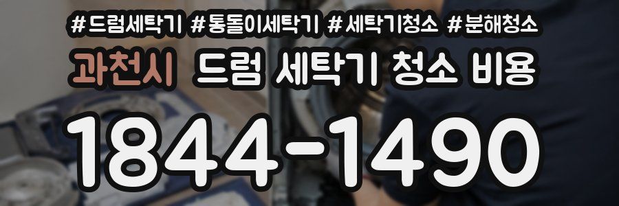 과천시 드럼 세탁기 청소 비용