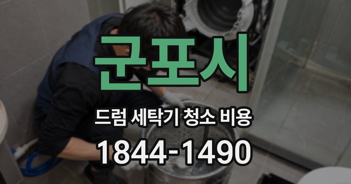 군포시 드럼 세탁기 청소 비용