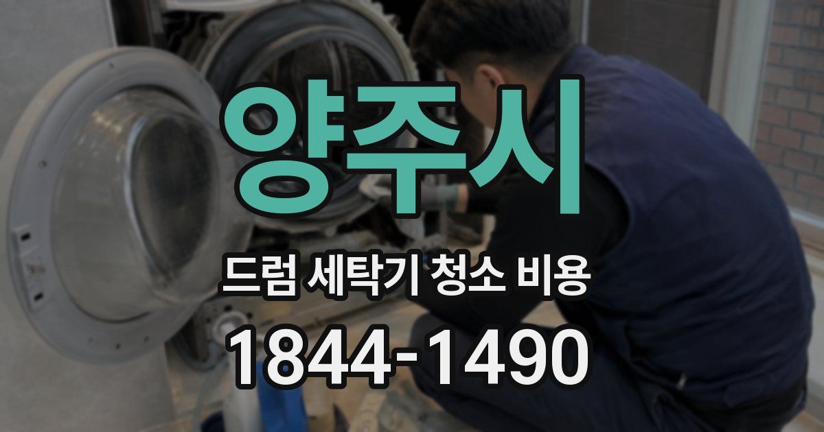 양주시 드럼 세탁기 청소 비용