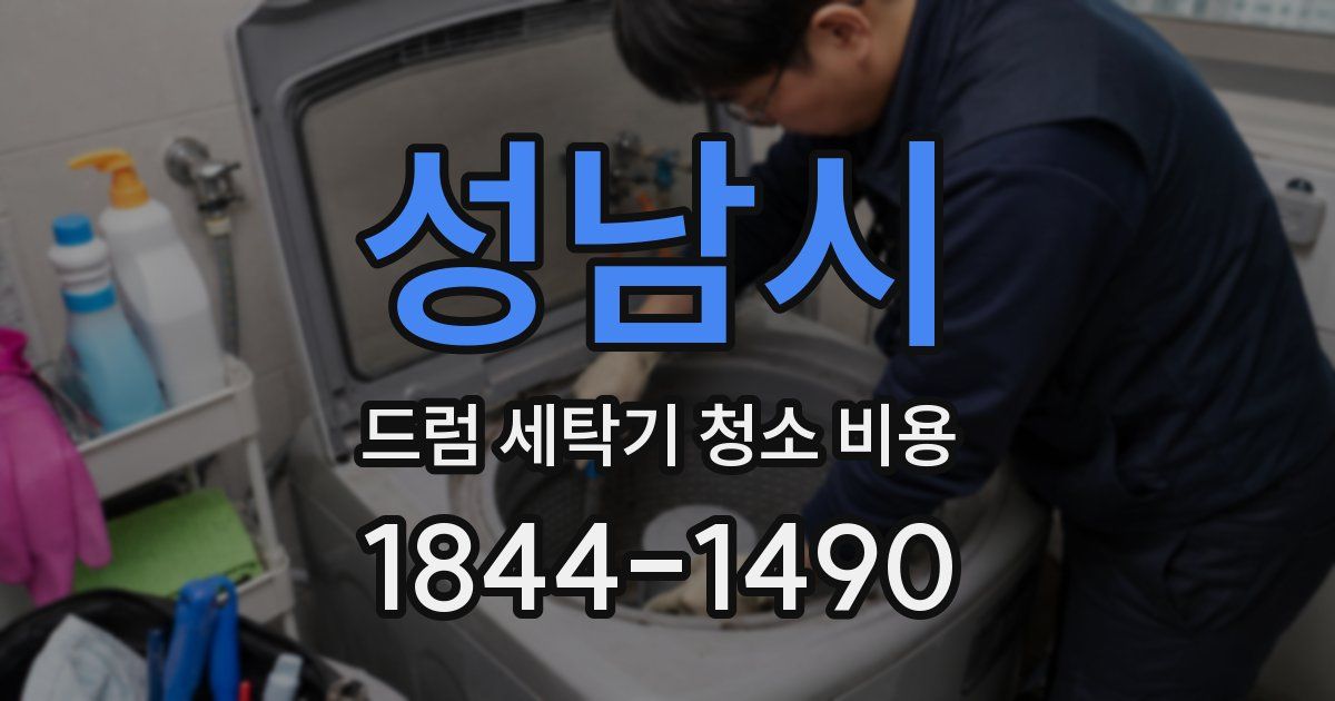 성남시 드럼 세탁기 청소 비용