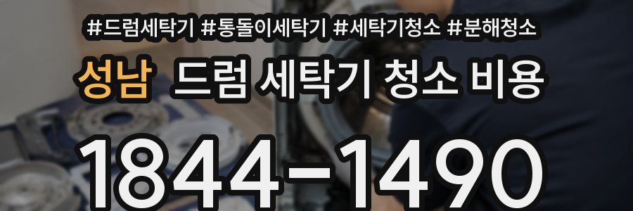 성남 드럼 세탁기 청소 비용