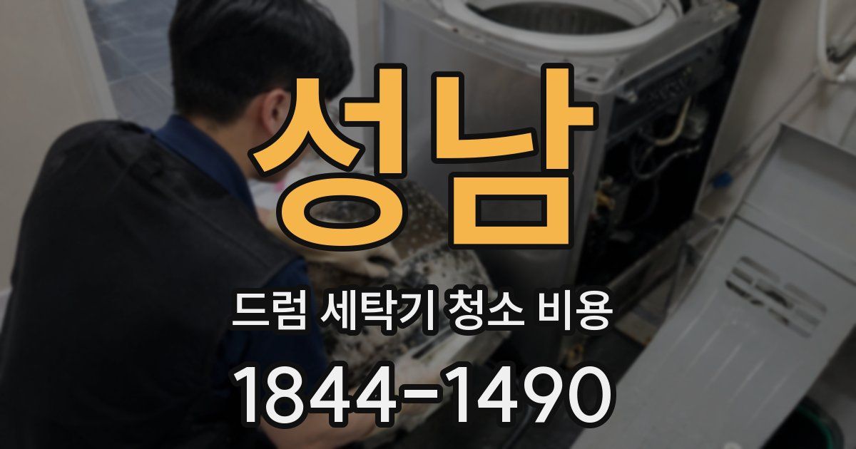 성남 드럼 세탁기 청소 비용