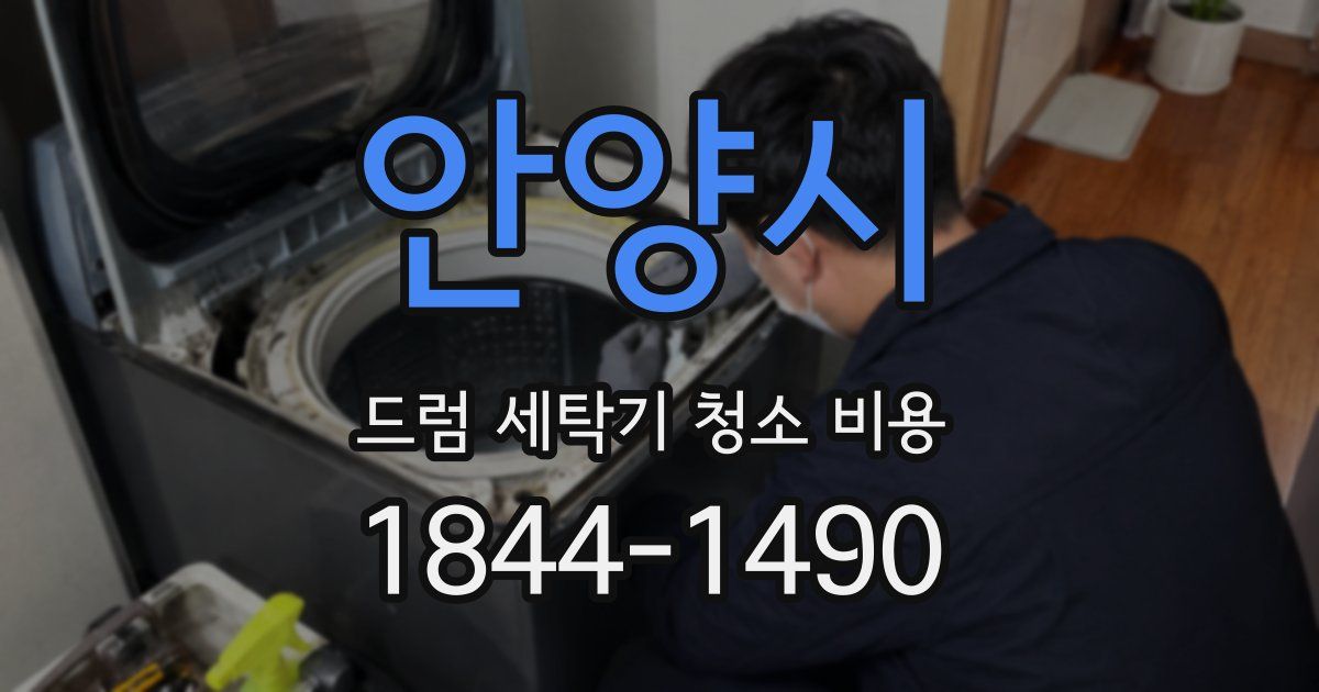 안양시 드럼 세탁기 청소 비용