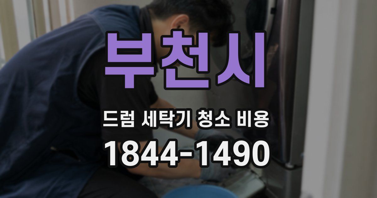 부천시 드럼 세탁기 청소 비용