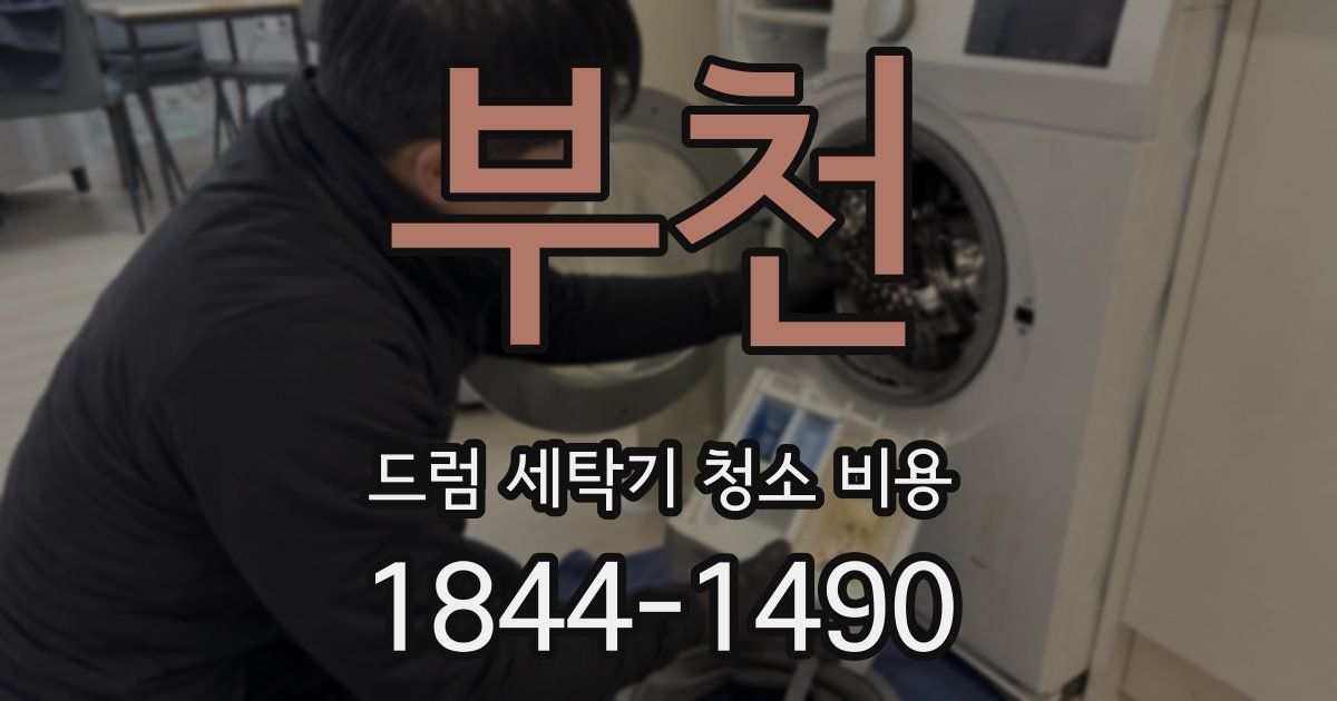 부천 드럼 세탁기 청소 비용