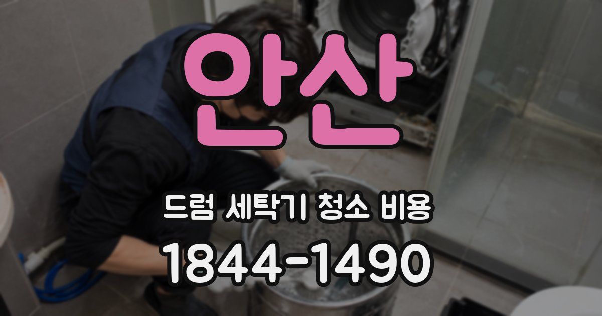 안산 드럼 세탁기 청소 비용