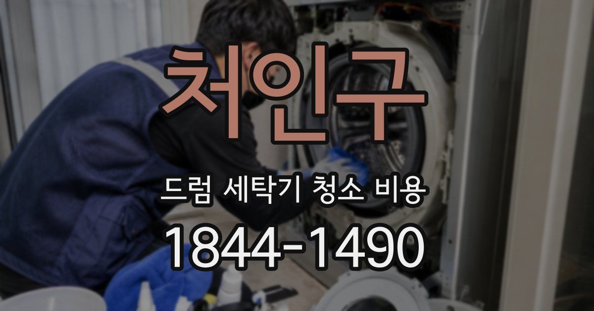 처인구 드럼 세탁기 청소 비용