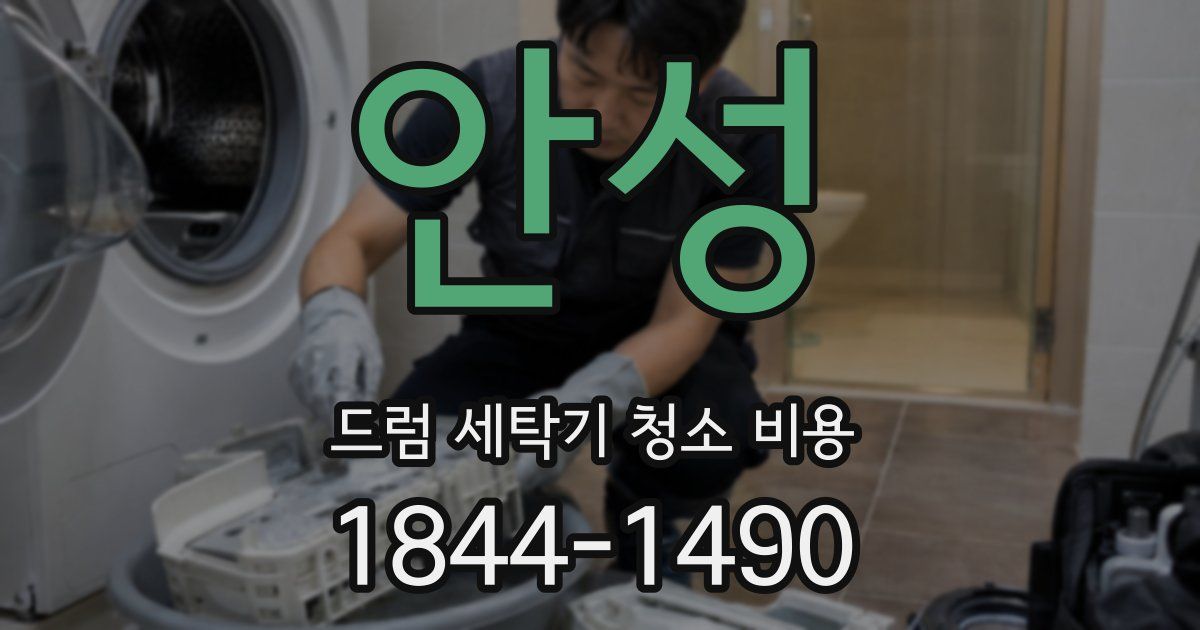 안성 드럼 세탁기 청소 비용