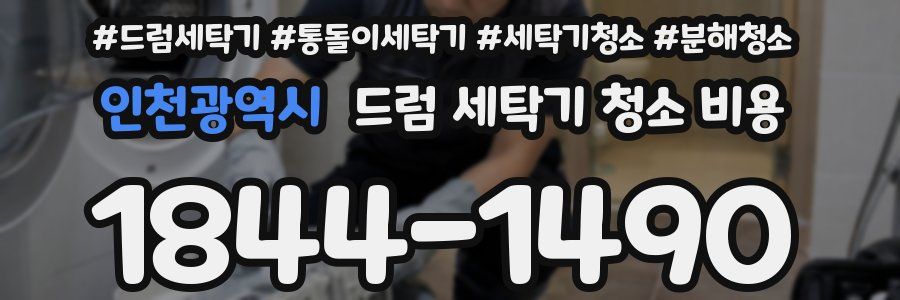 인천광역시 드럼 세탁기 청소 비용