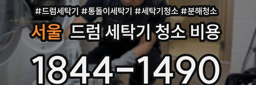 서울 드럼 세탁기 청소 비용