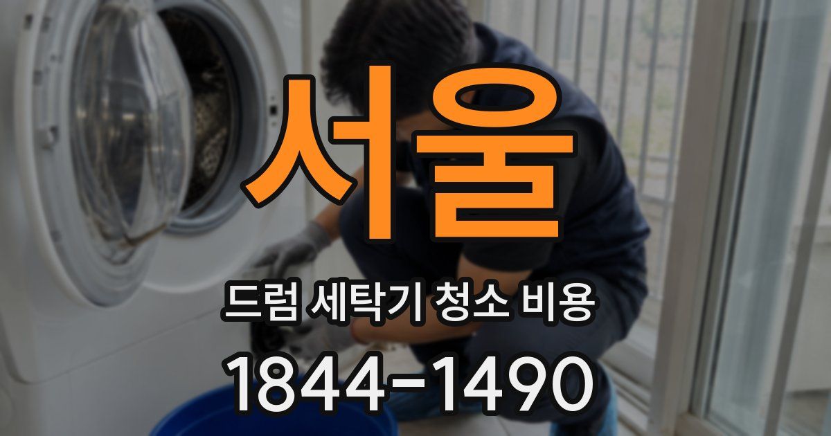 서울 드럼 세탁기 청소 비용