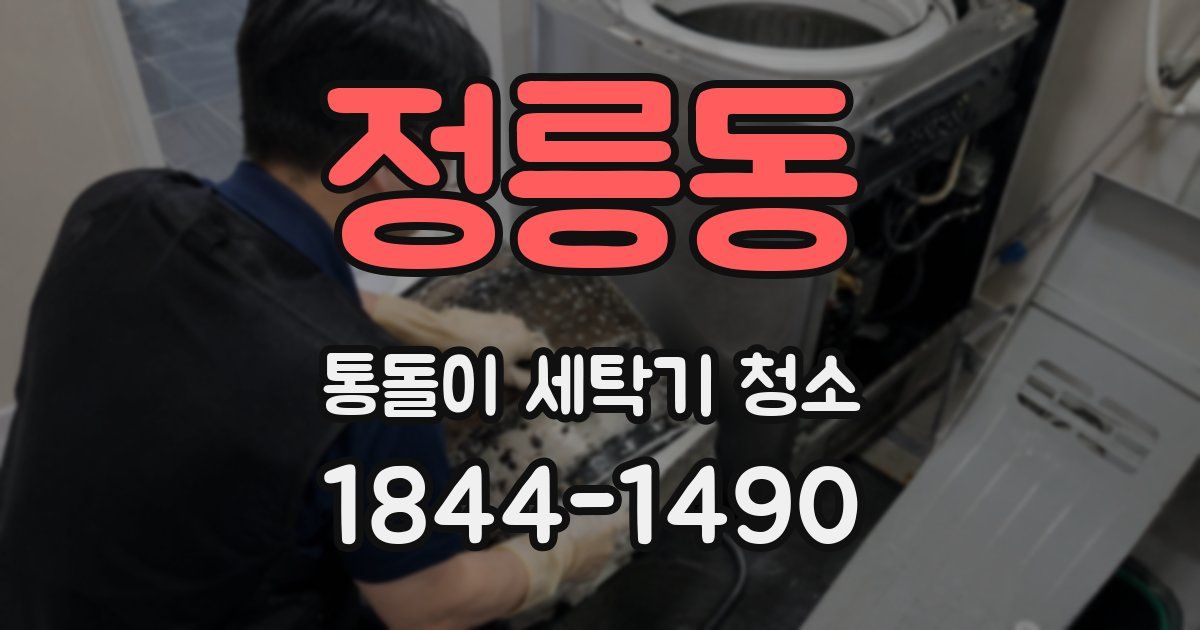 정릉동 통돌이 세탁기 청소