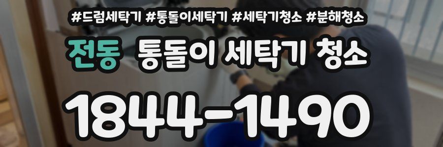 전동 통돌이 세탁기 청소