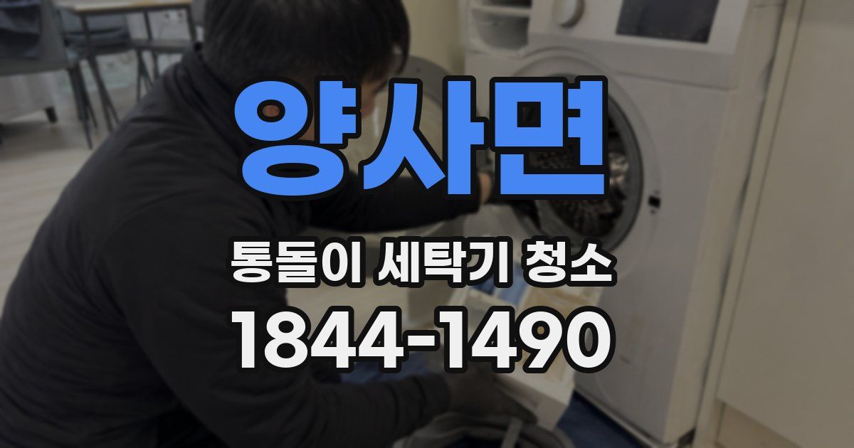 양사면 통돌이 세탁기 청소