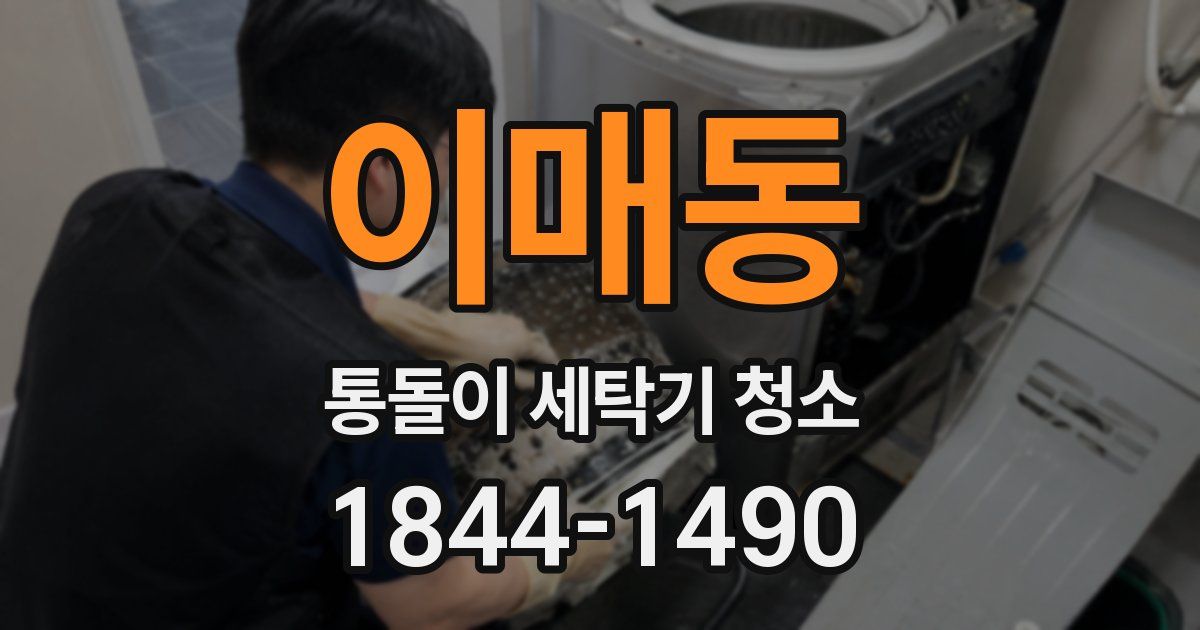 이매동 통돌이 세탁기 청소
