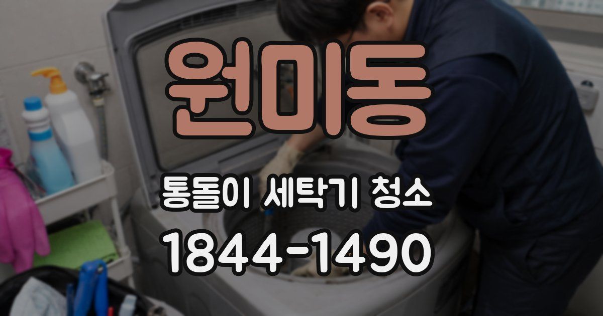 원미동 통돌이 세탁기 청소
