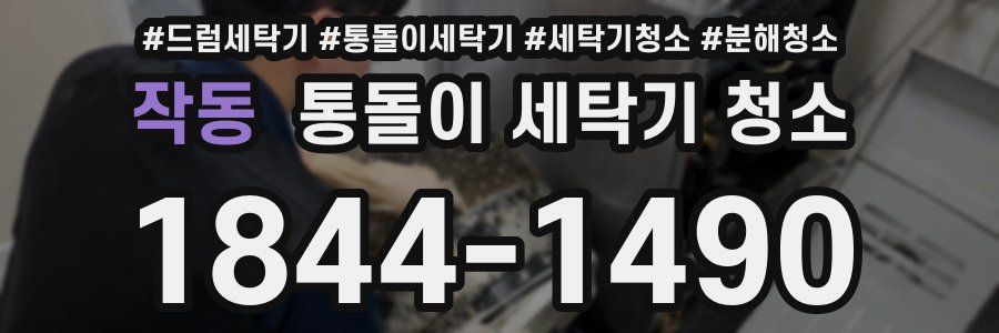 작동 통돌이 세탁기 청소