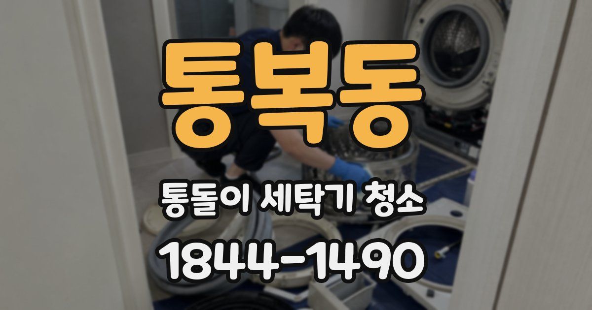 통복동 통돌이 세탁기 청소