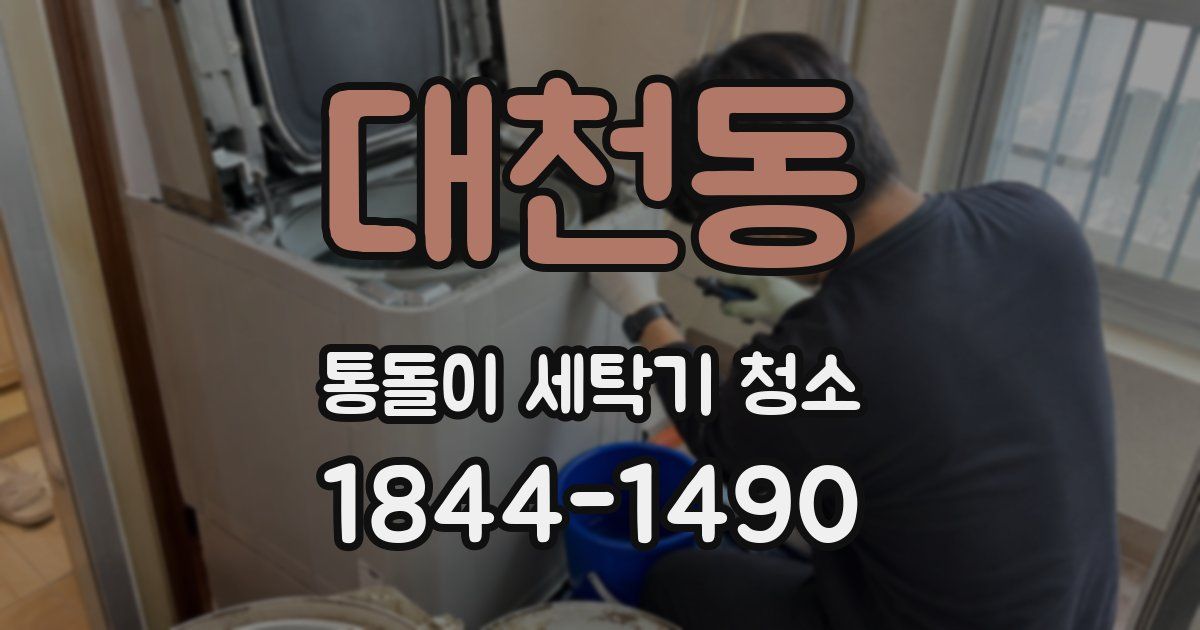 대천동 통돌이 세탁기 청소