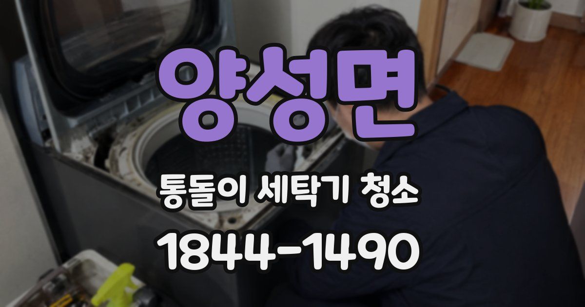 양성면 통돌이 세탁기 청소