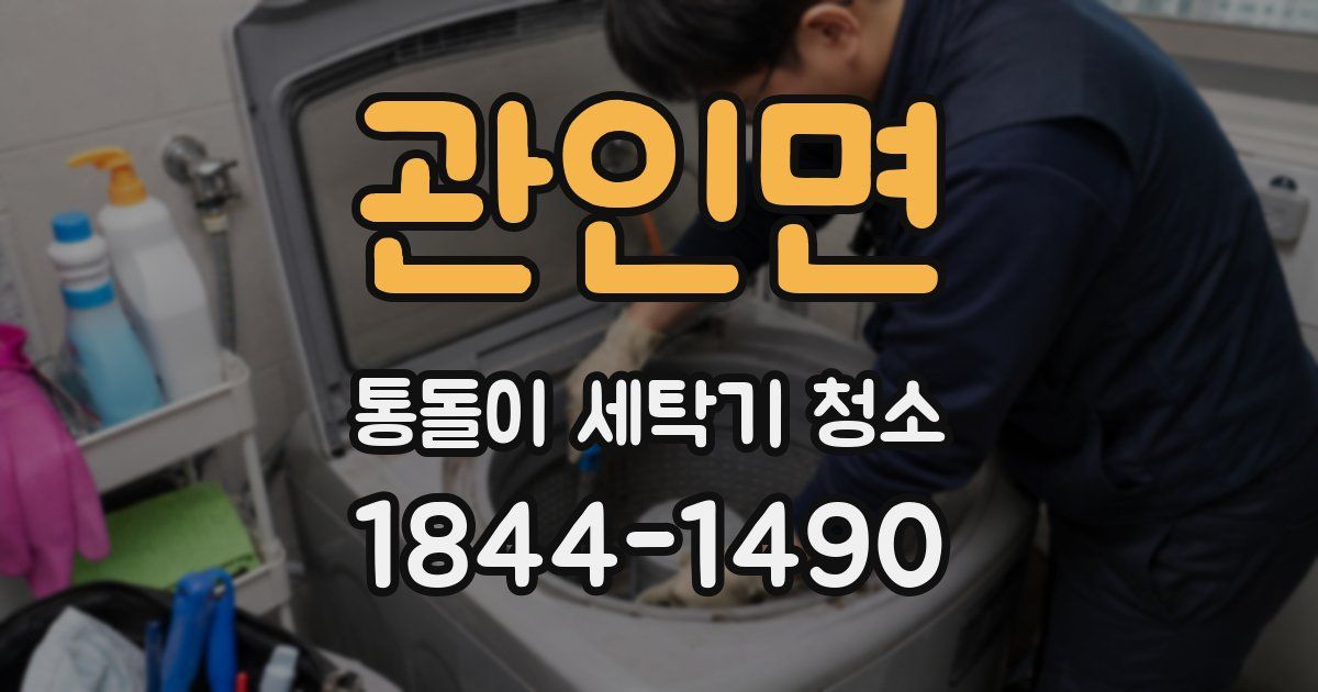 관인면 통돌이 세탁기 청소
