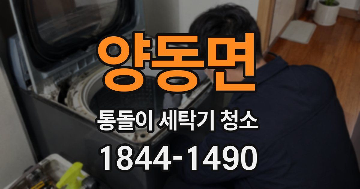 양동면 통돌이 세탁기 청소