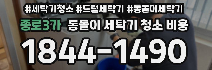 종로3가 통돌이 세탁기 청소 비용