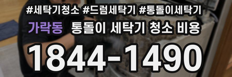 가락동 통돌이 세탁기 청소 비용