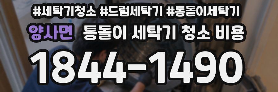 양사면 통돌이 세탁기 청소 비용