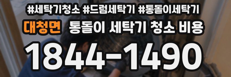 대청면 통돌이 세탁기 청소 비용