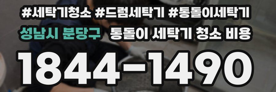 성남시 분당구 통돌이 세탁기 청소 비용