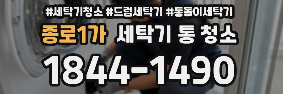 종로1가 세탁기 통 청소
