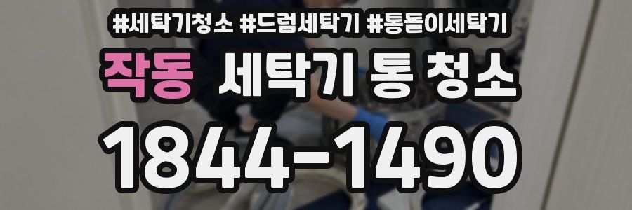 작동 세탁기 통 청소